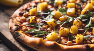 BBQ Chickpea and Pineapple Pizza