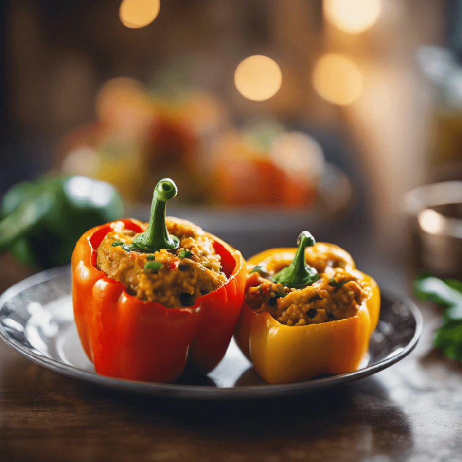 Coconut Curry Stuffed Bell Peppers