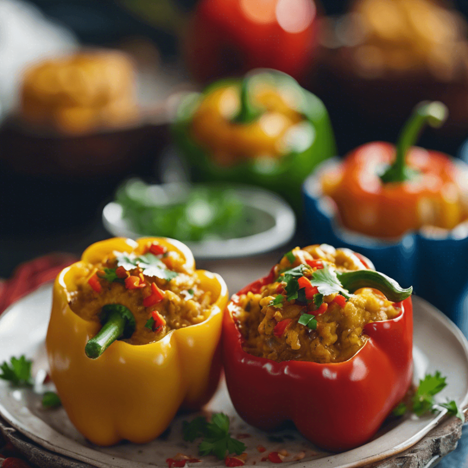 Coconut-Curry Stuffed Bell Peppers