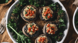 Stuffed Portobello Mushrooms with Quinoa and Kale