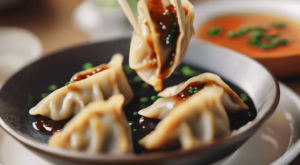 Veggie Potstickers with Dipping Sauce
